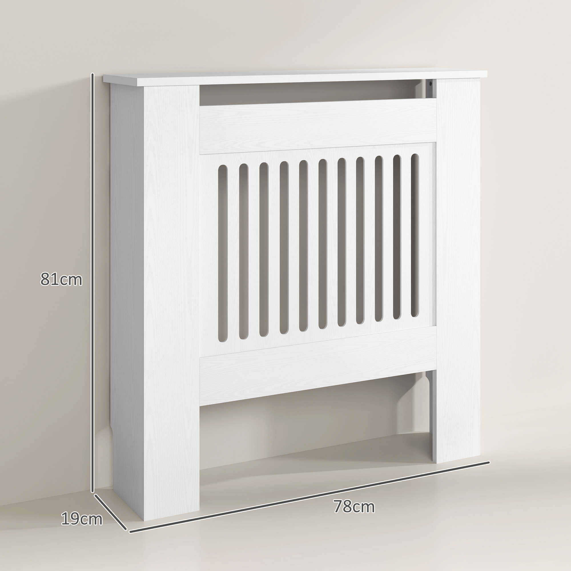Patterinsuojus, valkoinen, MDF, 79 x 19 x 81 cm - Image 3