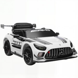 Mercedes-AMG sähköinen lasten auto, valkoinen, 12 V, 115 x 66 x 44 cm