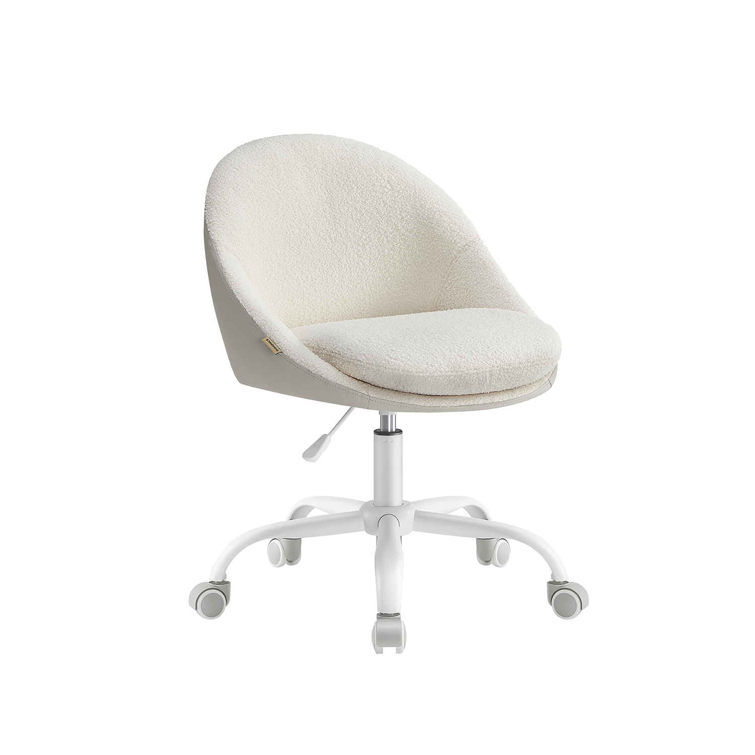 Kotitoimistotuoli cappuccino-beige ja luonnonvalkoinen, 56 x 60 x 83,3–93,3 cm