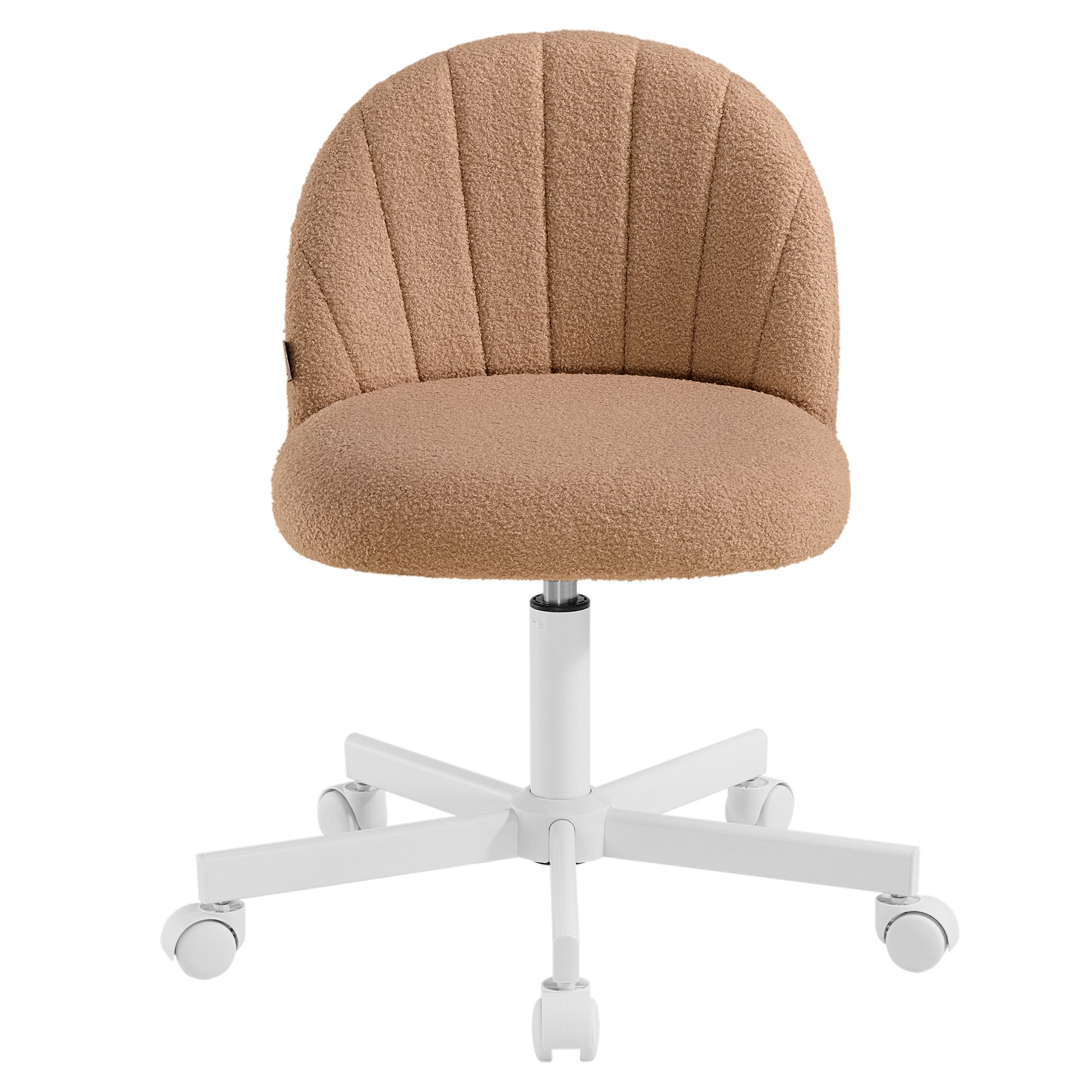 Tualettlaudade tool teddy-fliisist kattega, karamellpruun, 60 x 60 x 70,5–83,5 cm