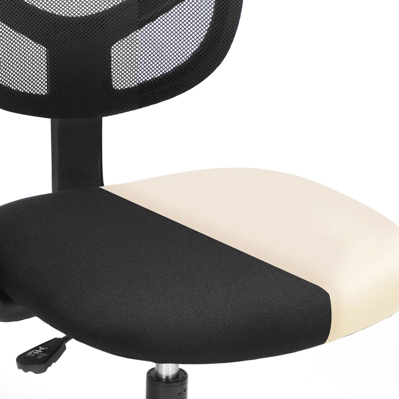 Toimistojakkara käsinojilla ja verkkoselkänojalla, musta, istuinkorkeus 51,5-71,5 cm - Image 6