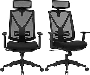 Bürootoolide komplekt jalatoega, 2 tk, must, 68,5 x 70 x 116–133 cm
