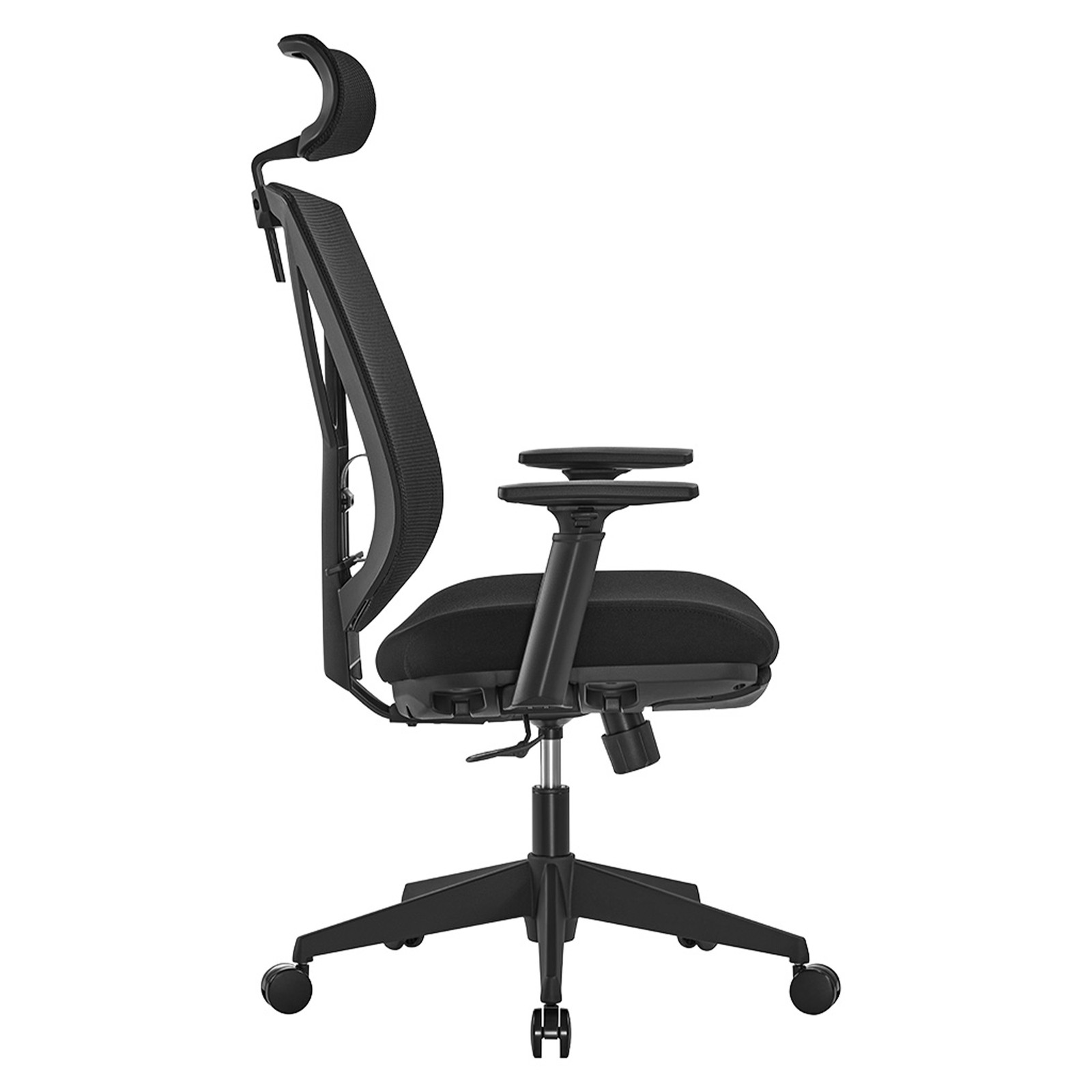 Biuro kėdė su pakoju, reguliuojamo aukščio, juoda, 68,5 x 70 x 116–133 cm, iki 150 kg - Image 5