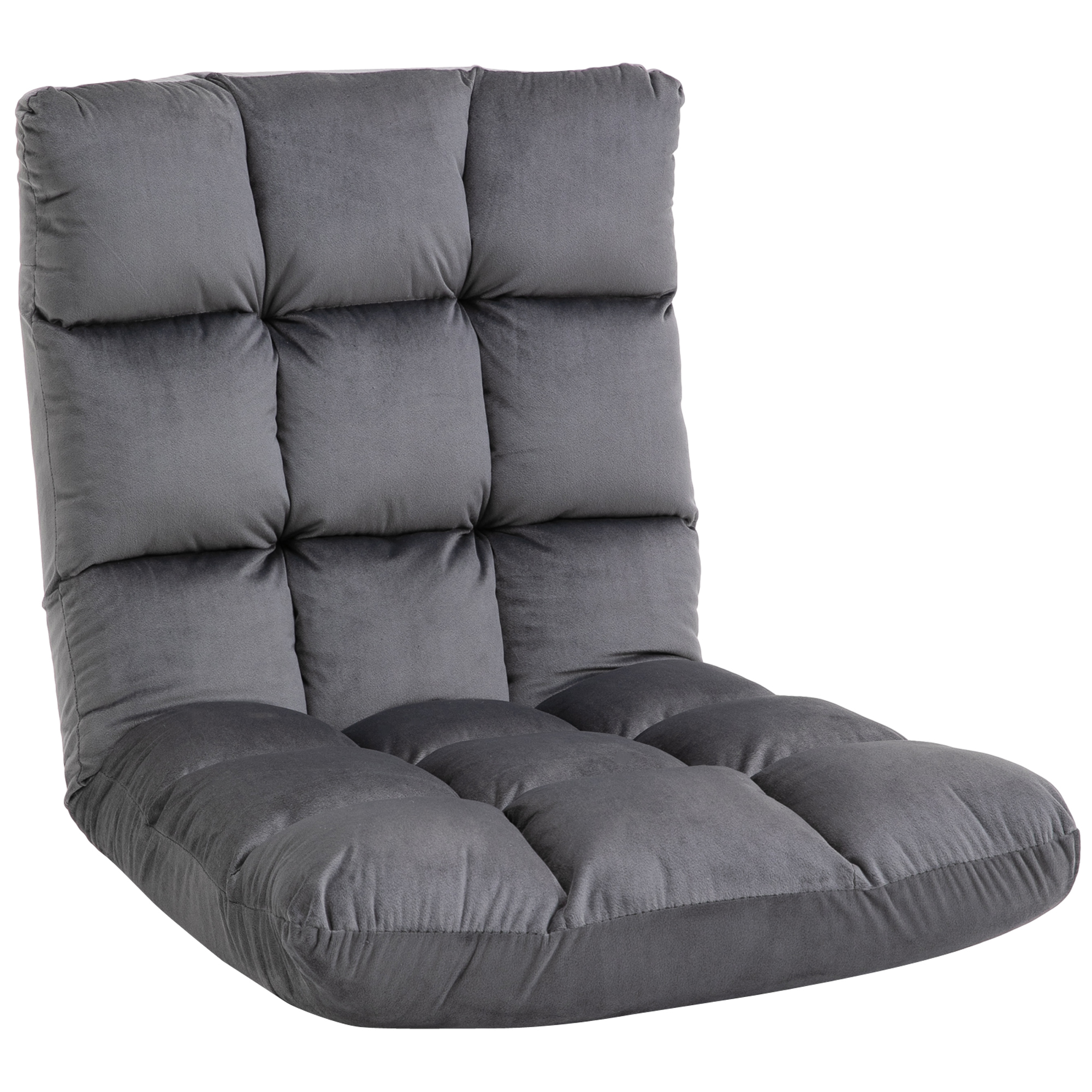 Tummanharmaa kokoontaitettava 3-in-1-lattiasohva ja vierasvuode, 55 × 108 cm