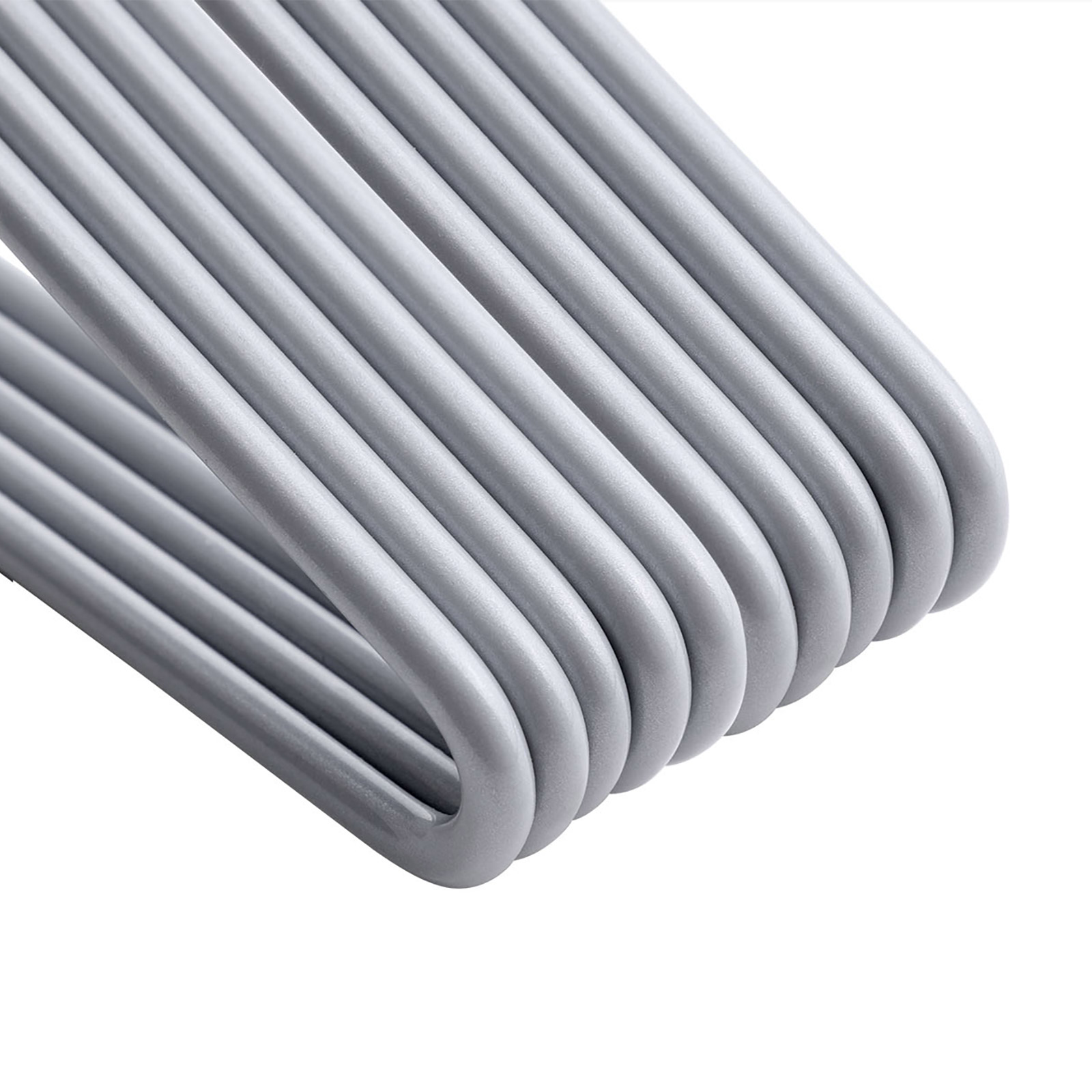 Housuhenkarit, 20 kpl, harmaa, metallia PVC-pinnoitteella, 38 x 14,5 x 0,5 cm - Image 5