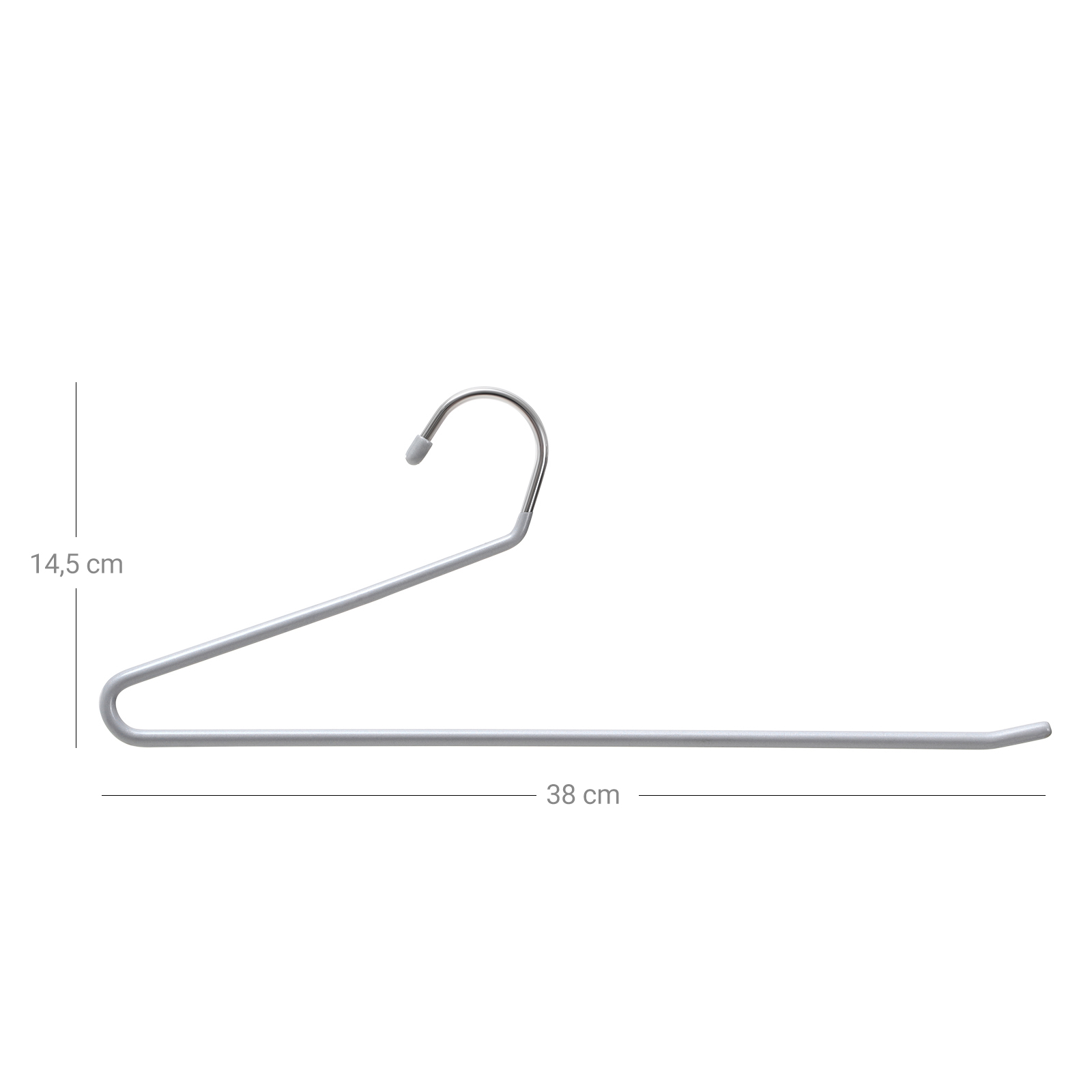Housuhenkarit, 20 kpl, harmaa, metallia PVC-pinnoitteella, 38 x 14,5 x 0,5 cm - Image 7