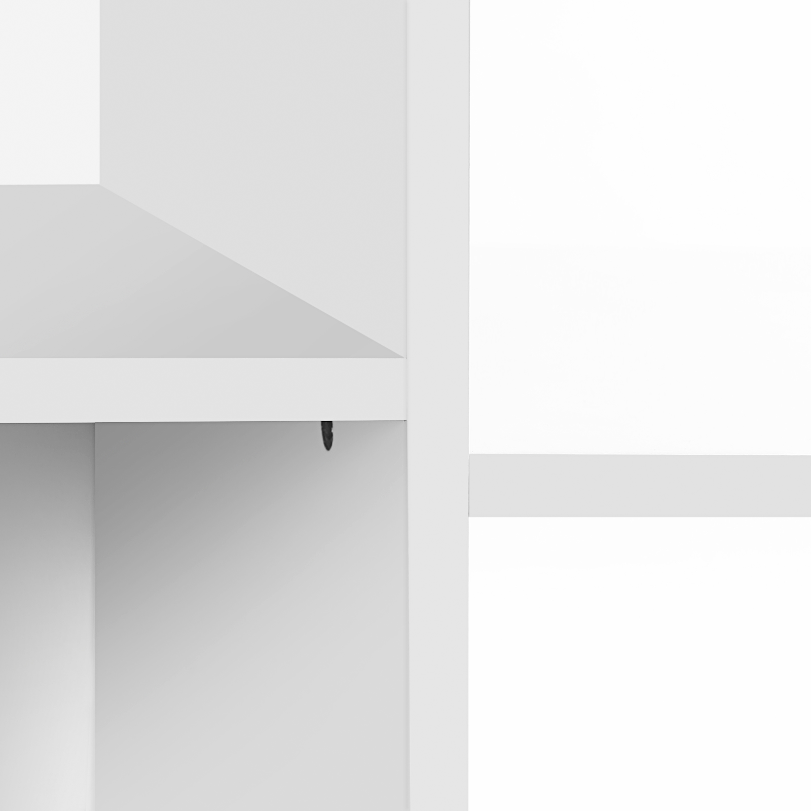 Lasten lelu- ja kirjahylly, valkoinen, 2 kangaslaatikkoa, 93 x 30 x 100 cm - Image 5
