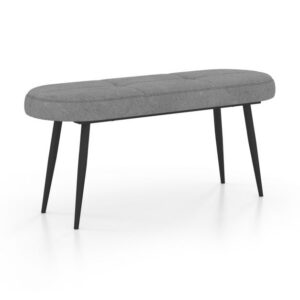 113 cm polsterdatud pingi pehme istmega, hall