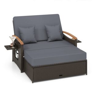 Välimine daybed-komplekt hoiustamisottomaniga, hall