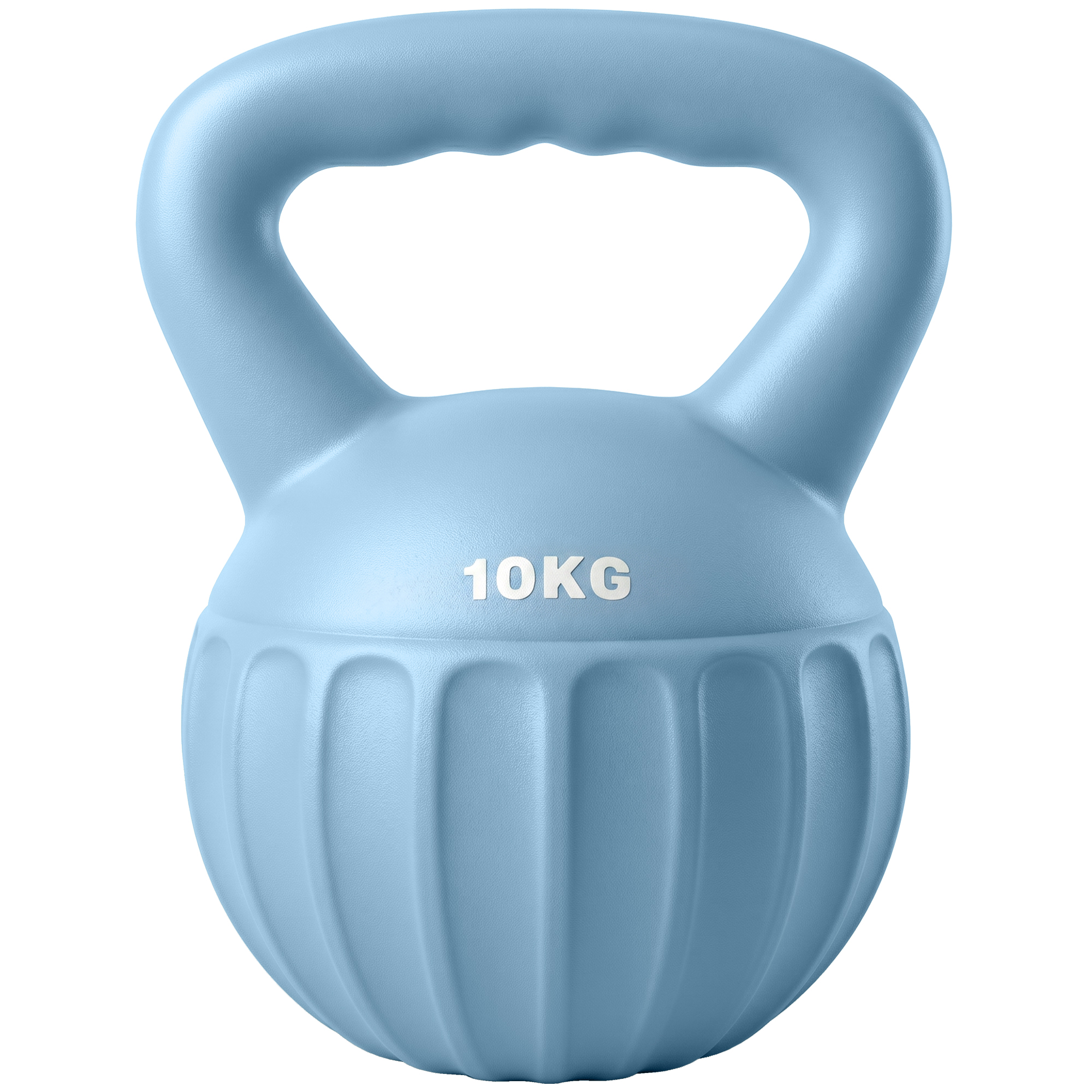 Kettlebell 10 kg, sinine, plastik ja liiv, 21 x 21 x 27 cm