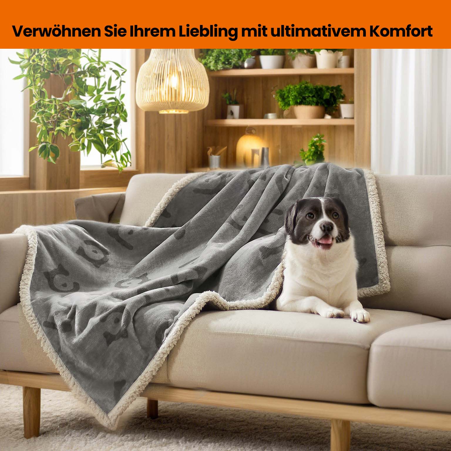 Koiranpeitto, vedenpitävä, kaksipuolinen, konepestävä, 127 x 101 cm, harmaa