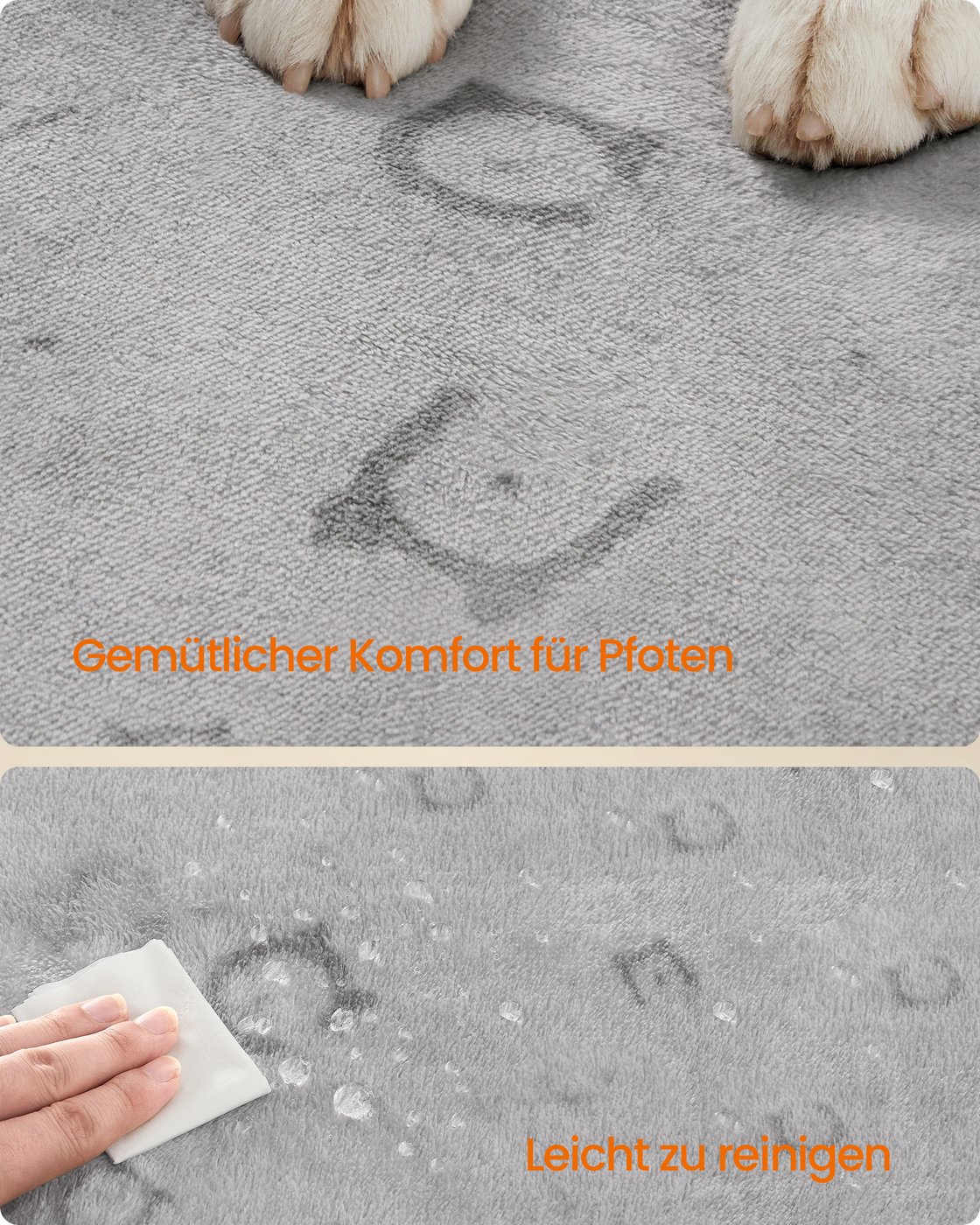 Liukumaton koiranpeitto, 2 kpl, 122 x 61 cm, L, vedenpitävä, kyyhkynharmaa - Image 4