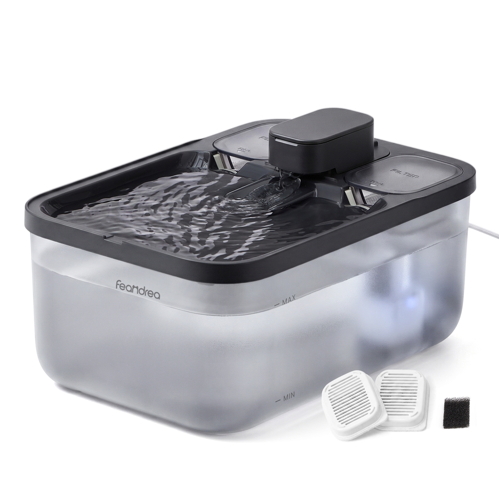 Kassi joogipurskkaev, must, 4,5 l, vaikne, 3 filtriga, 28,7 x 19,3 x 17,3 cm