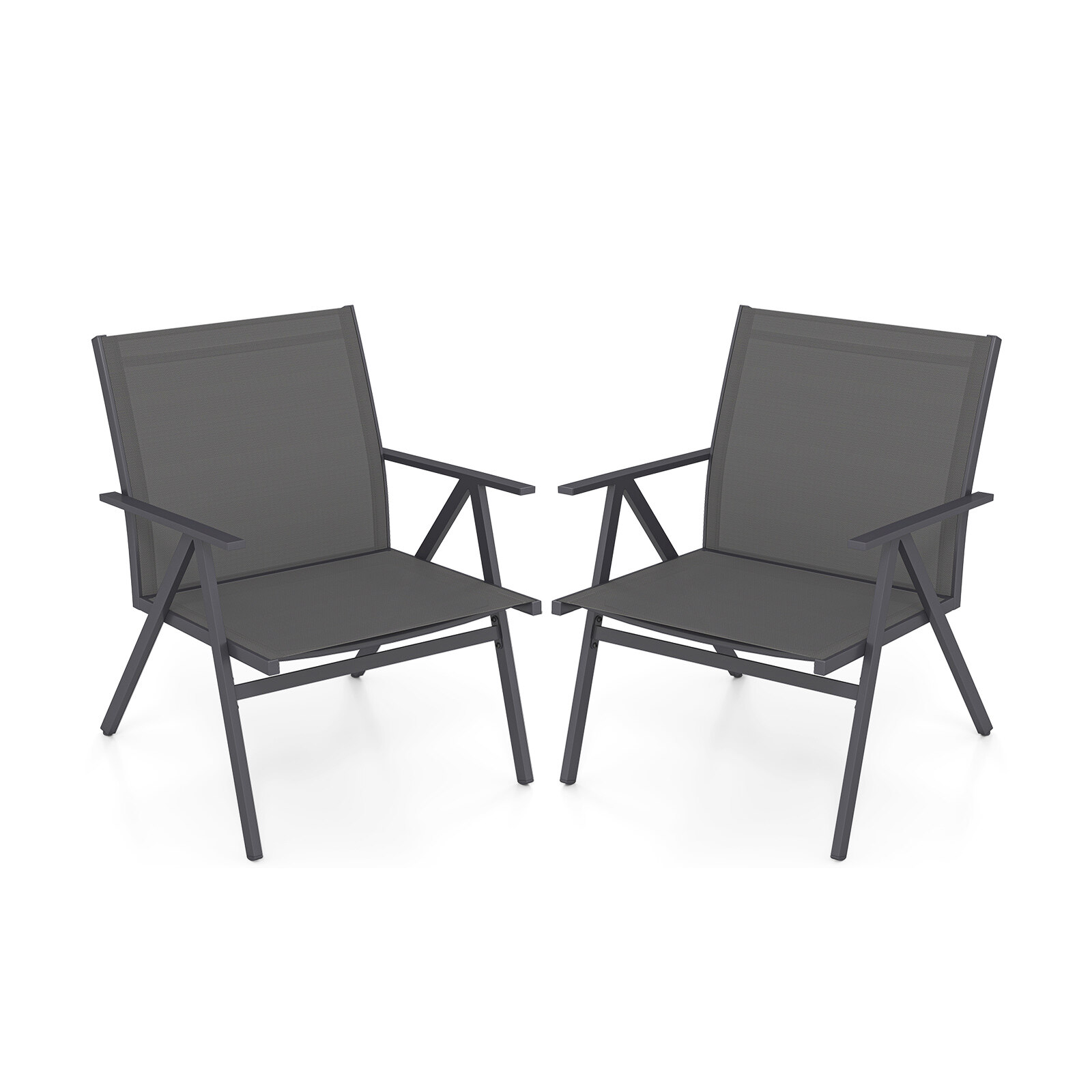 2 aiatooli komplekt, hall, metallraam, hingav kangas, 67 x 62 x 79 cm