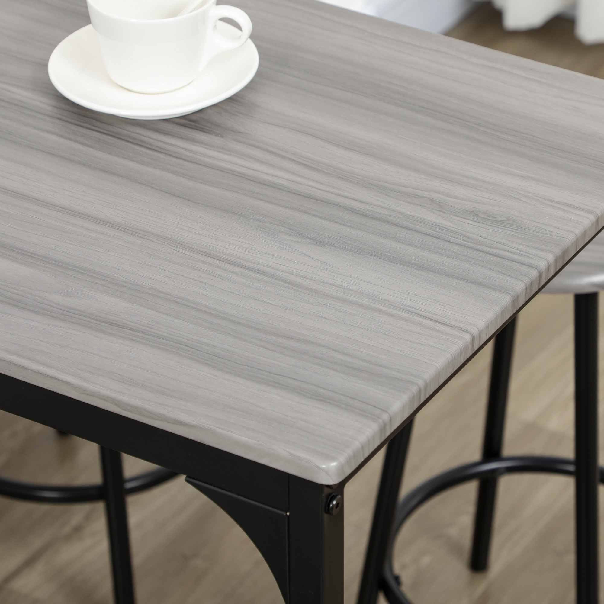 5 daļu bāra galda komplekts, pelēks, 110 x 50 x 89,5 cm - Image 9