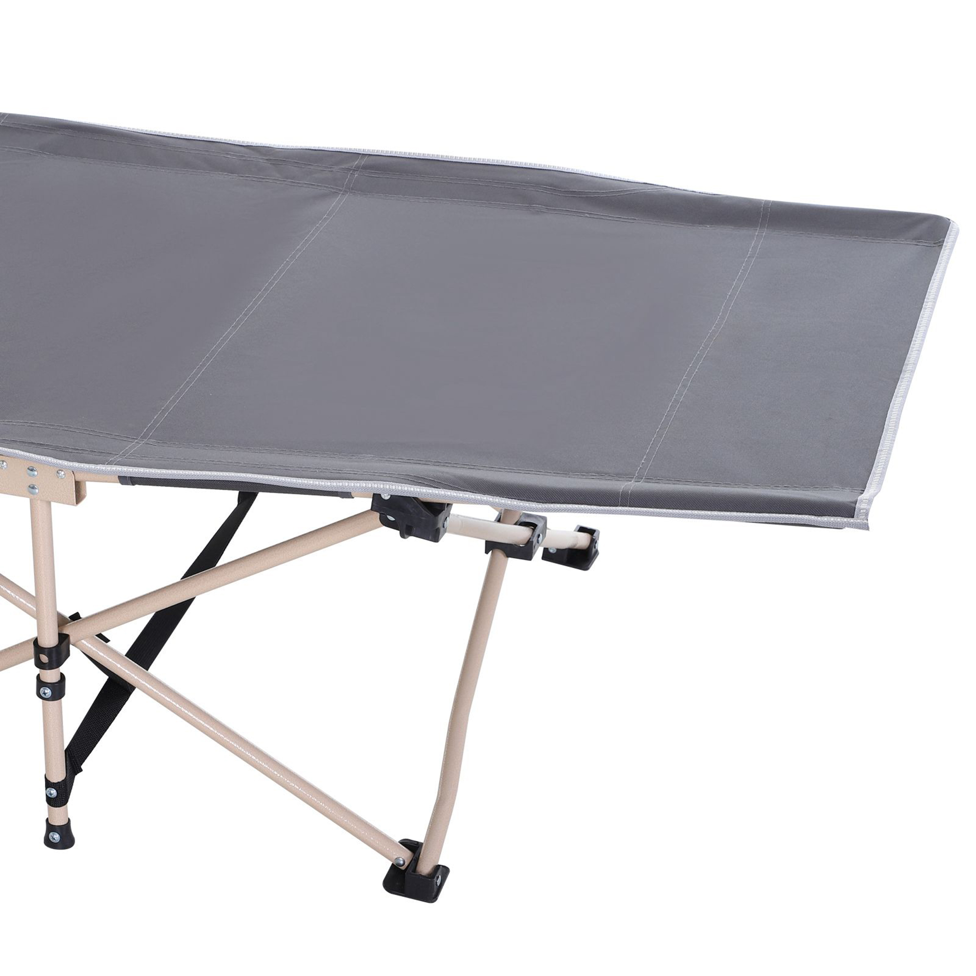Kokoontaitettava retkivuode, tummanharmaa, 190 x 68 x 52 cm - Image 9