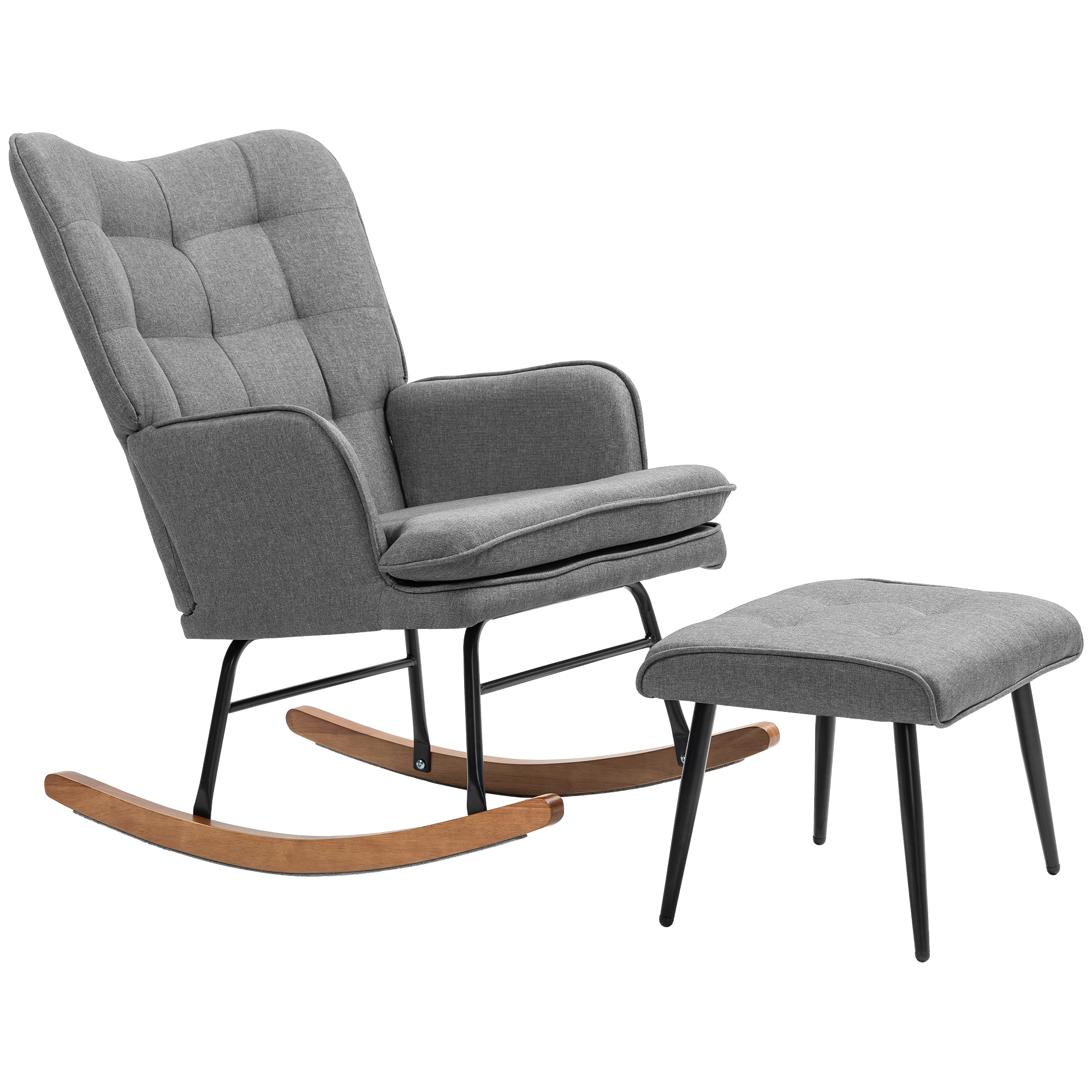 Kiiktool jalatoega, tumehall, 130 kg, 64 x 89 x 90 cm