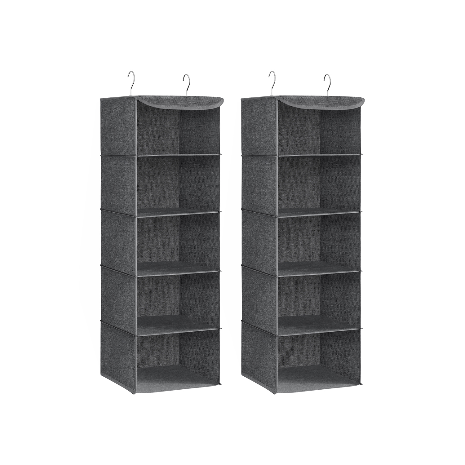 Rippuv riidekapi organiseerija, 2 tk, 30 x 30 x 90 cm, hall melange