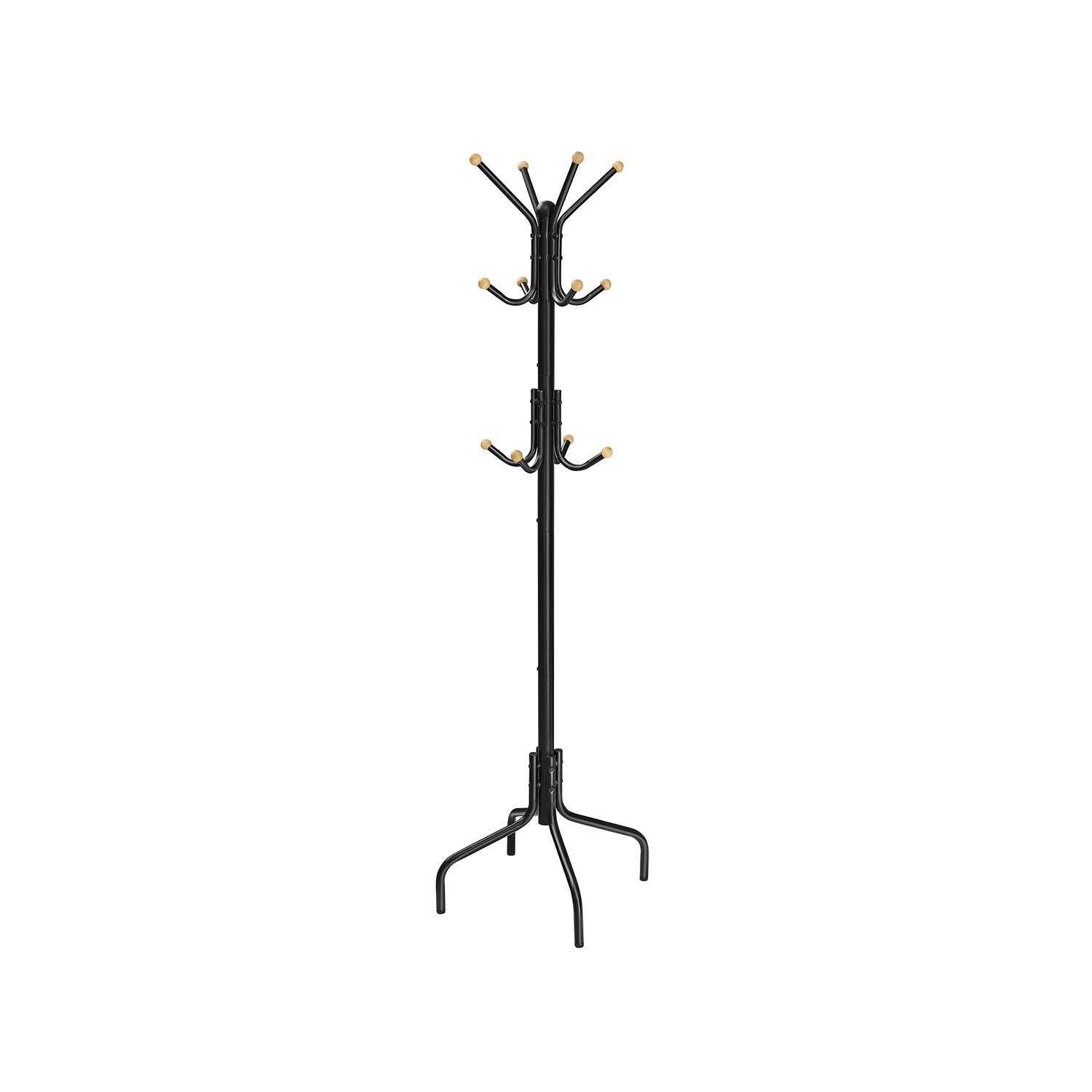 Põrandal seisev riidenagi, terasest, valge, 12 konksu, 55 x 55 x 180 cm