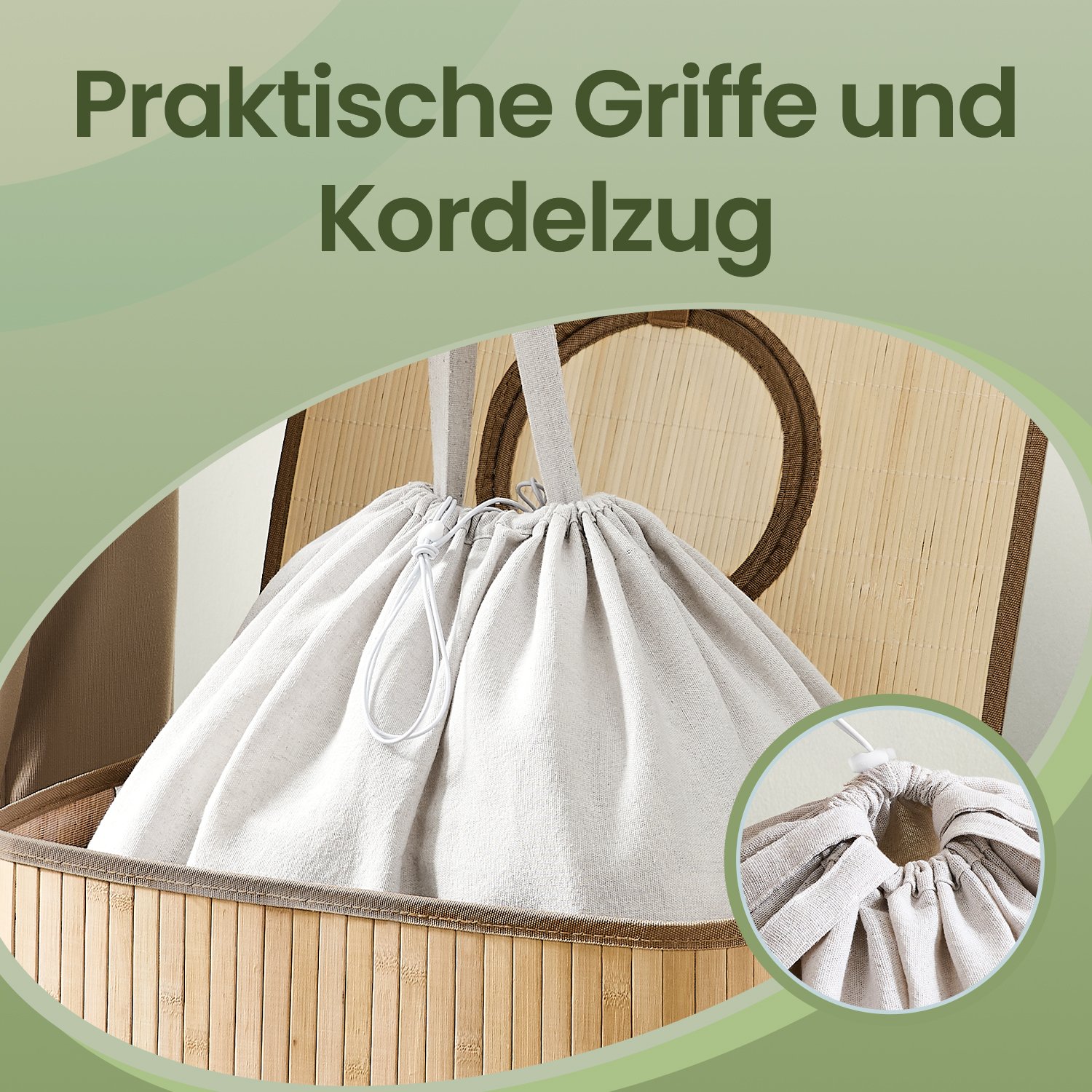 Depozīta pudeļu savākšanas konteiners, 95 l, bambuss, bēšs, 50,5 x 40,5 x 61 cm - Image 7