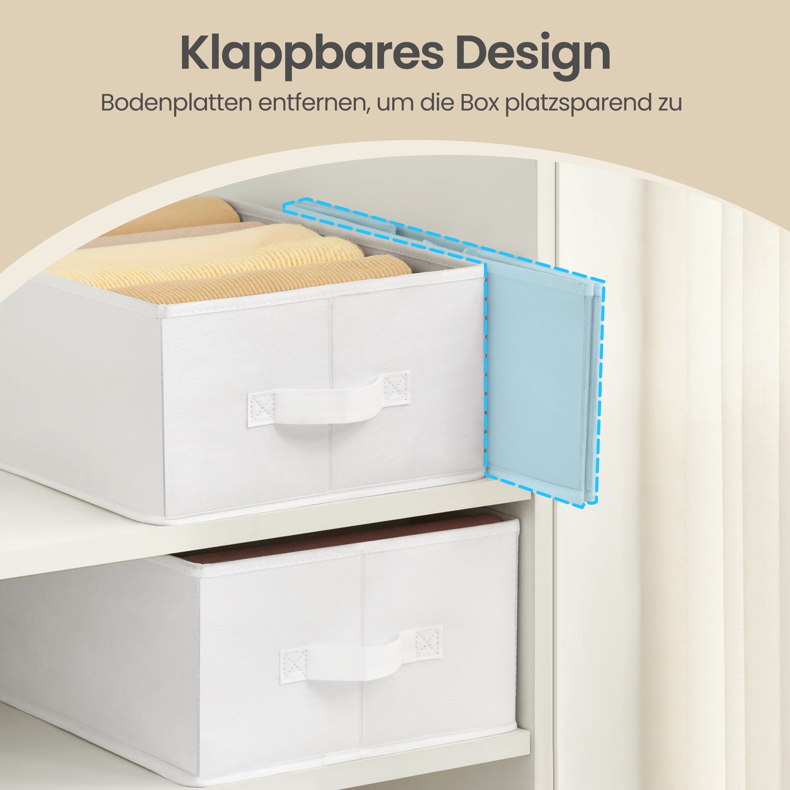Skapja organizatoru komplekts, 4 gab., 6 nodalījumi katrā, salokāmas kastes 42 x 30 x 17 cm - Image 8