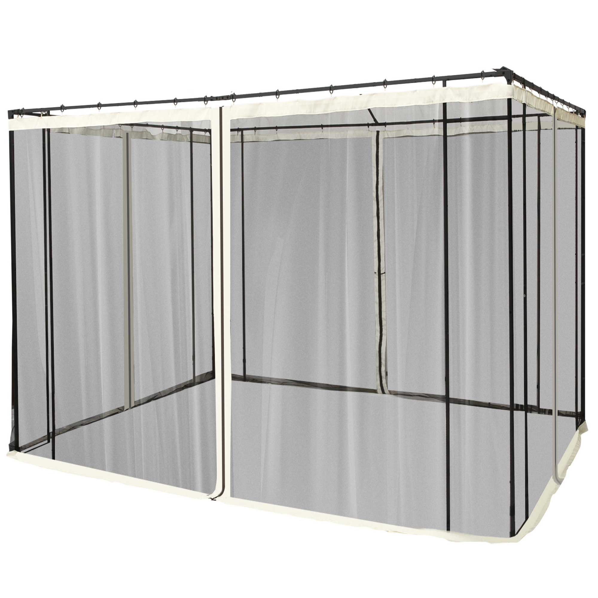 Tinklelis nuo uodų paviljonui 3 x 3 m, 4 dalys, juodas