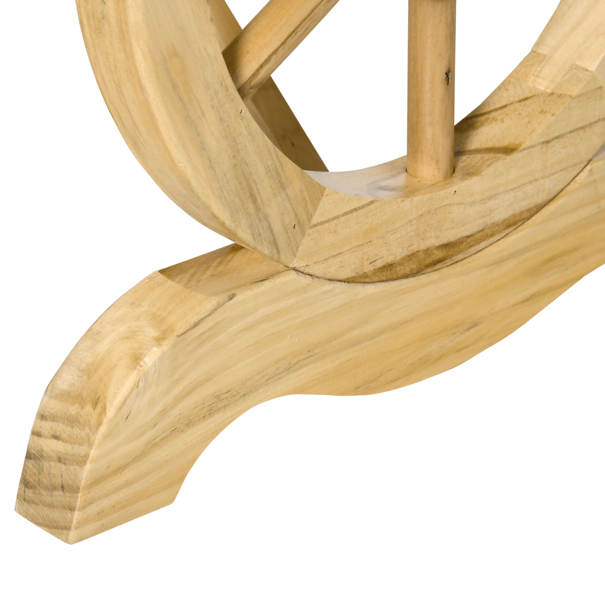 Rustikinis sodo suolelis iš medienos, natūralus, 98 x 50 x 39,5 cm - Image 8