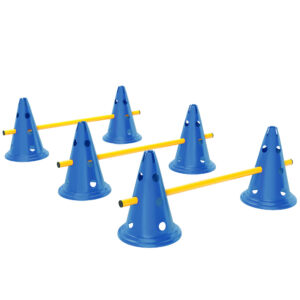 3-osaline koera agility takistuste komplekt, sinine ja kollane, plastик