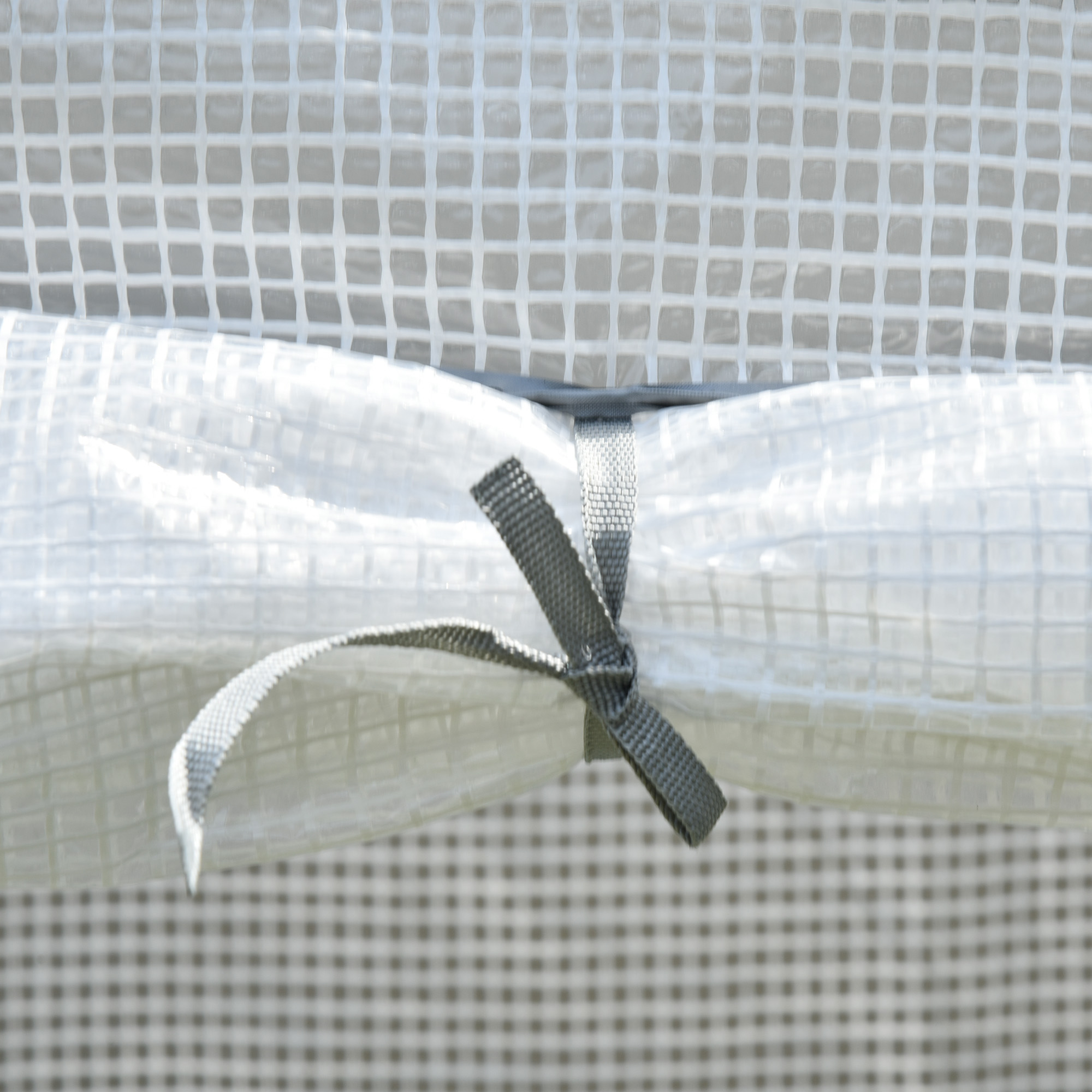 Šiltnamis su PE tinklelio plėvele, 100 x 50 x 150 cm, baltas - Image 8