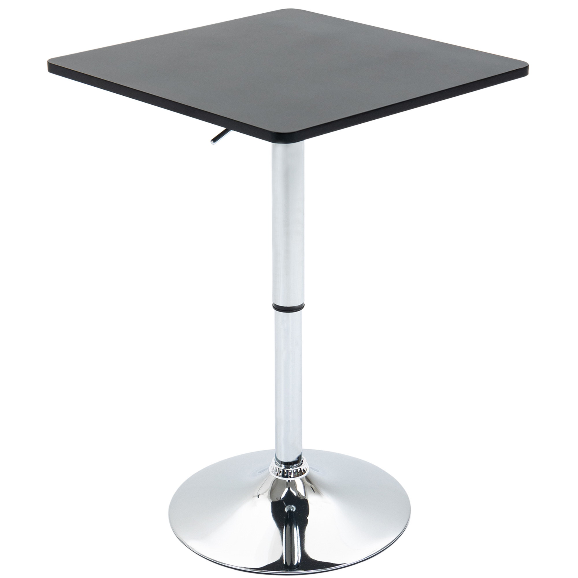 Regulējama augstuma bāra galds, 360° grozāms, melns/sudrabs, 60 x 60 x 69-93 cm - Image 9