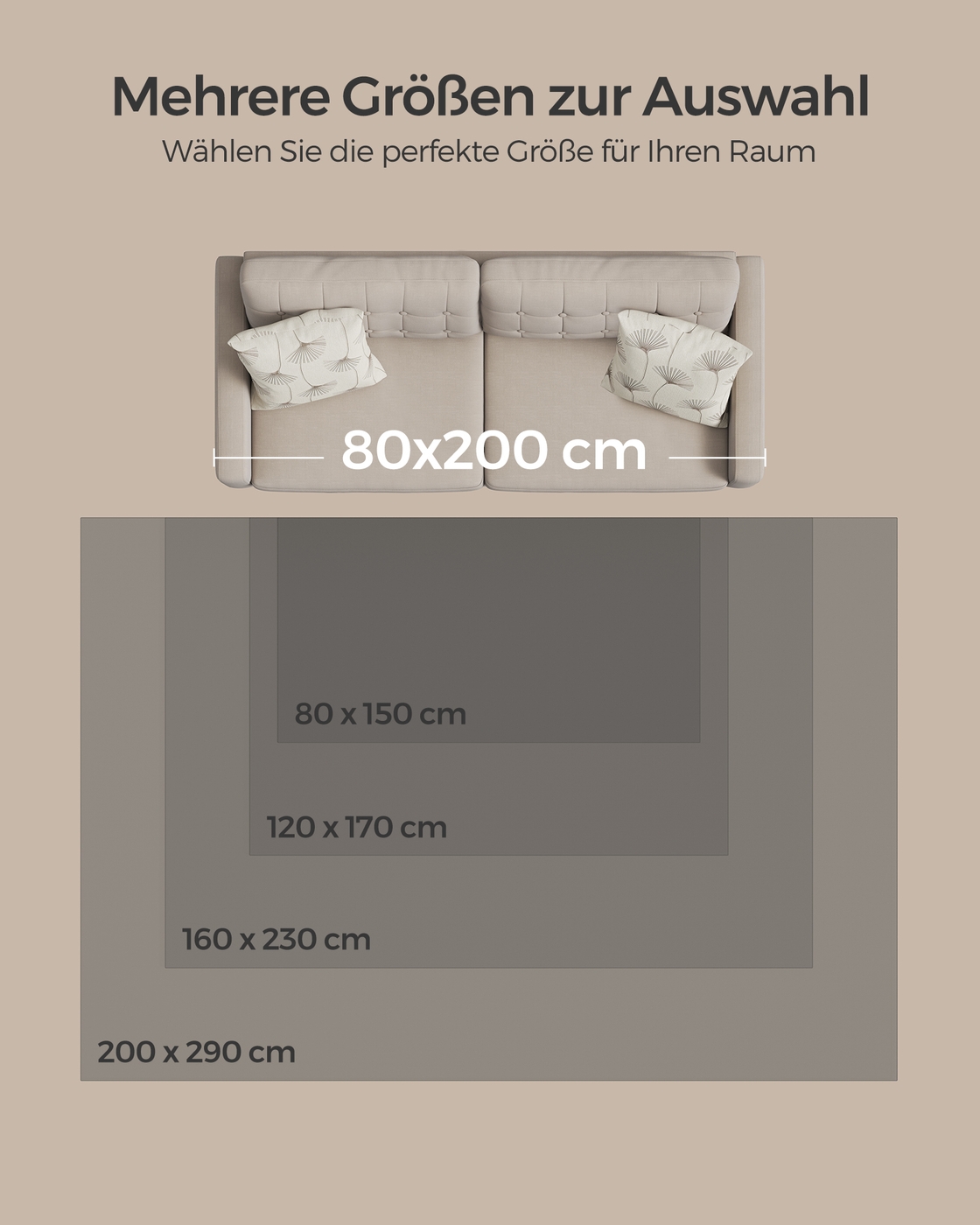 Kilimas, 200 x 290 cm, neslystantis, skalbiamas skalbimo mašinoje, balandžių pilkos spalvos - Image 7