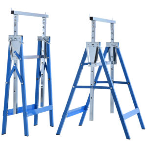 2 tk töötoe komplekt, Q195 teras, sinine, 68 x 58 x 80-130 cm