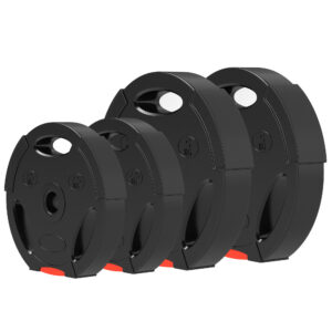 4-osaline raskusketaste komplekt, must, 2 x 5 kg ja 2 x 2,5 kg