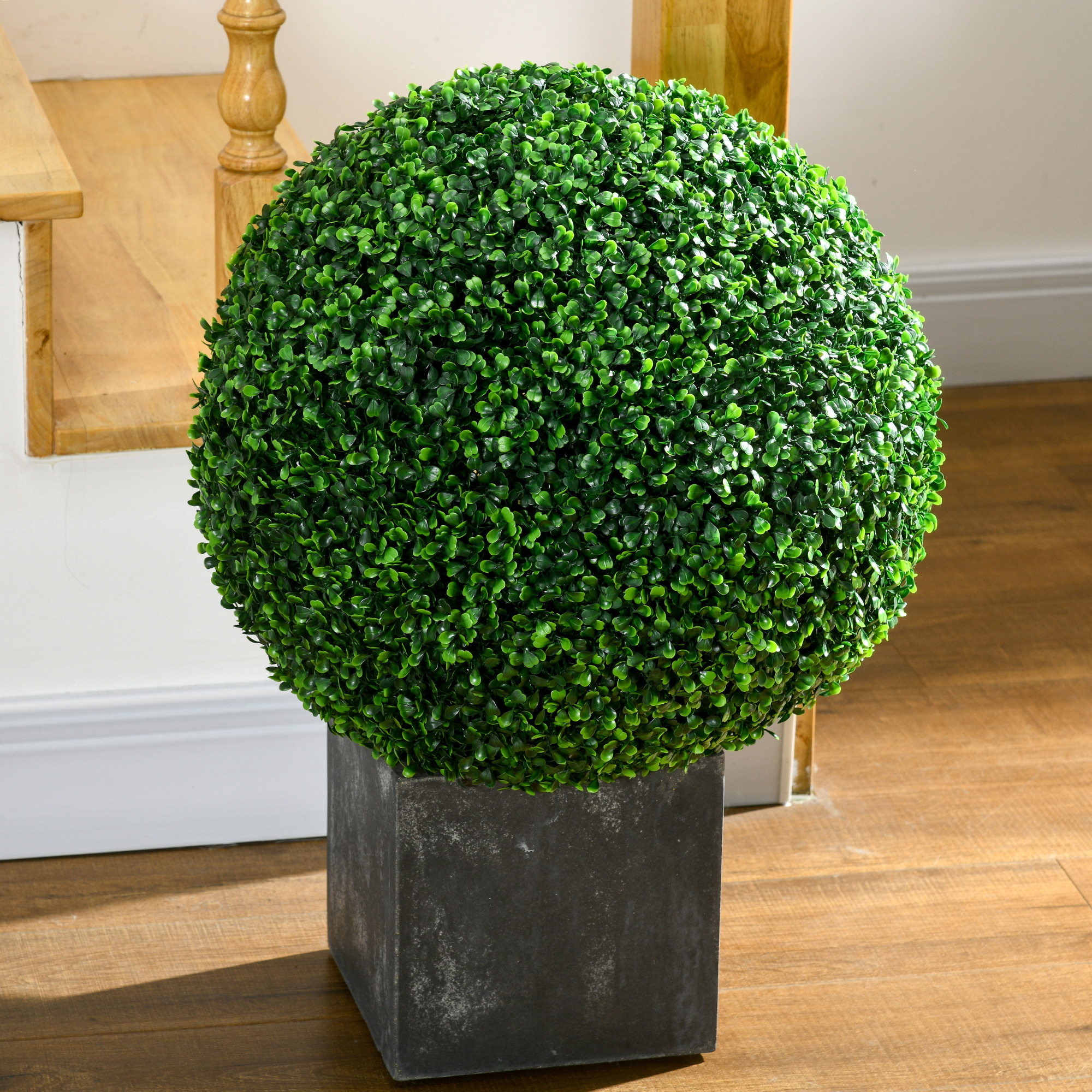 2 vnt dirbtinių buksmedžio rutulių rinkinys, žalia, Ø 50 cm - Image 7