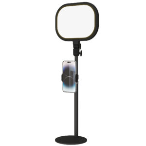 LED lauavalgusti, must, metall, 10 hämardustaset, 5 värvi, 23 x 23 x 65 cm