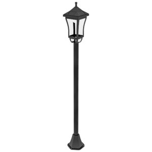 Päikesega aialatern, 127 cm, must, 6000 K, IP44