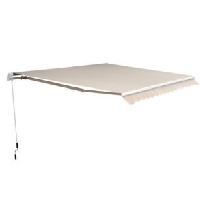 Käsikäyttöinen markiisi parvekkeelle ja terassille, beige, 450 x 300 cm