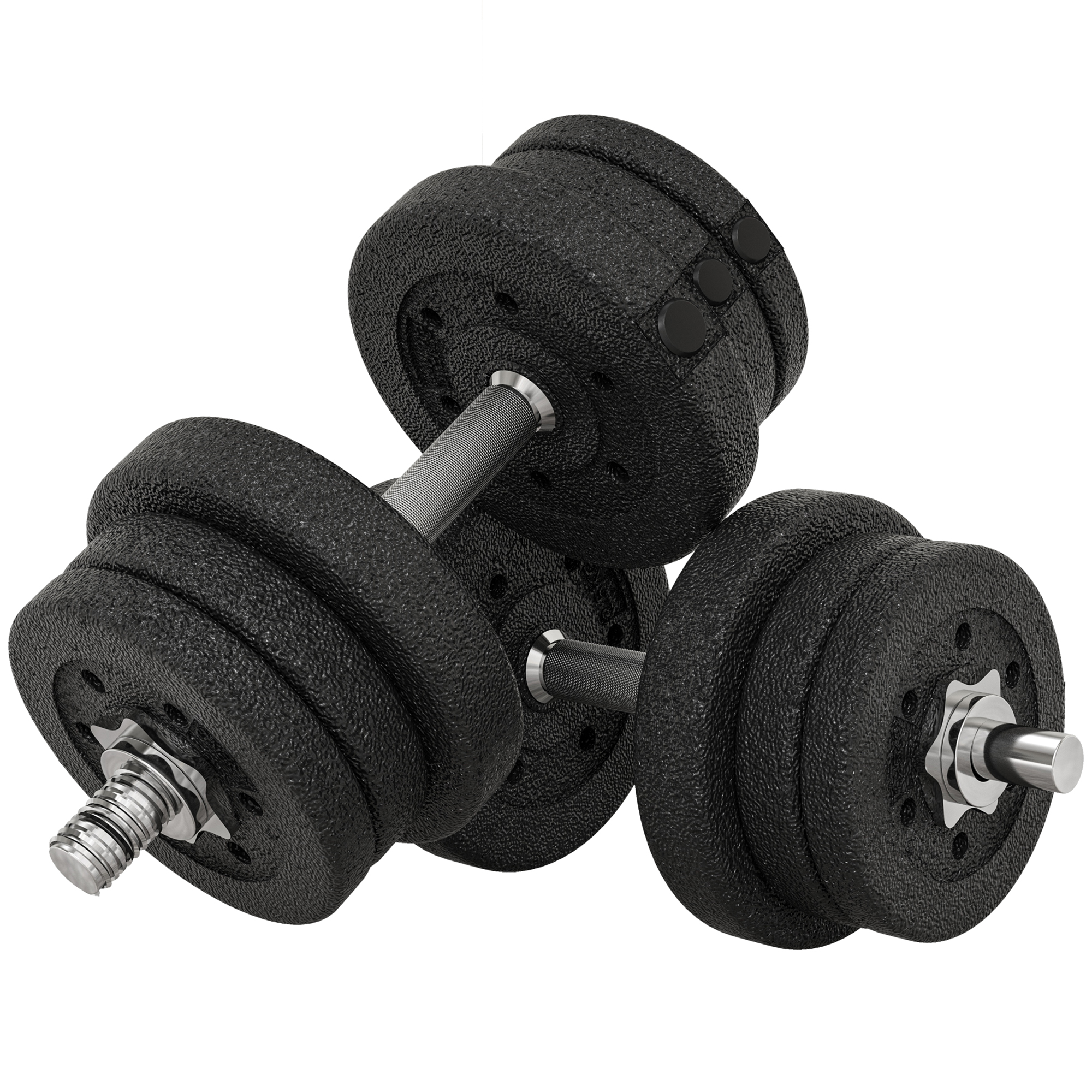 Reguleeritav hantlikomplekt 25 kg, must, teras