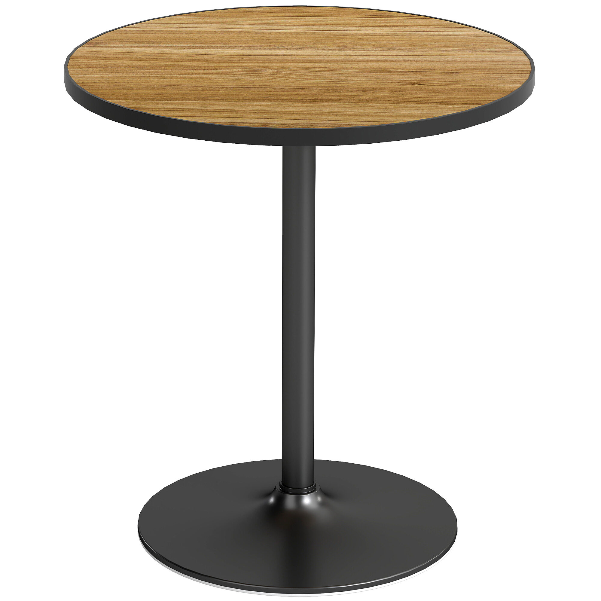 Apaļš ēdamgalds, ozolkoka izskats, 70 cm, 2–4 personām