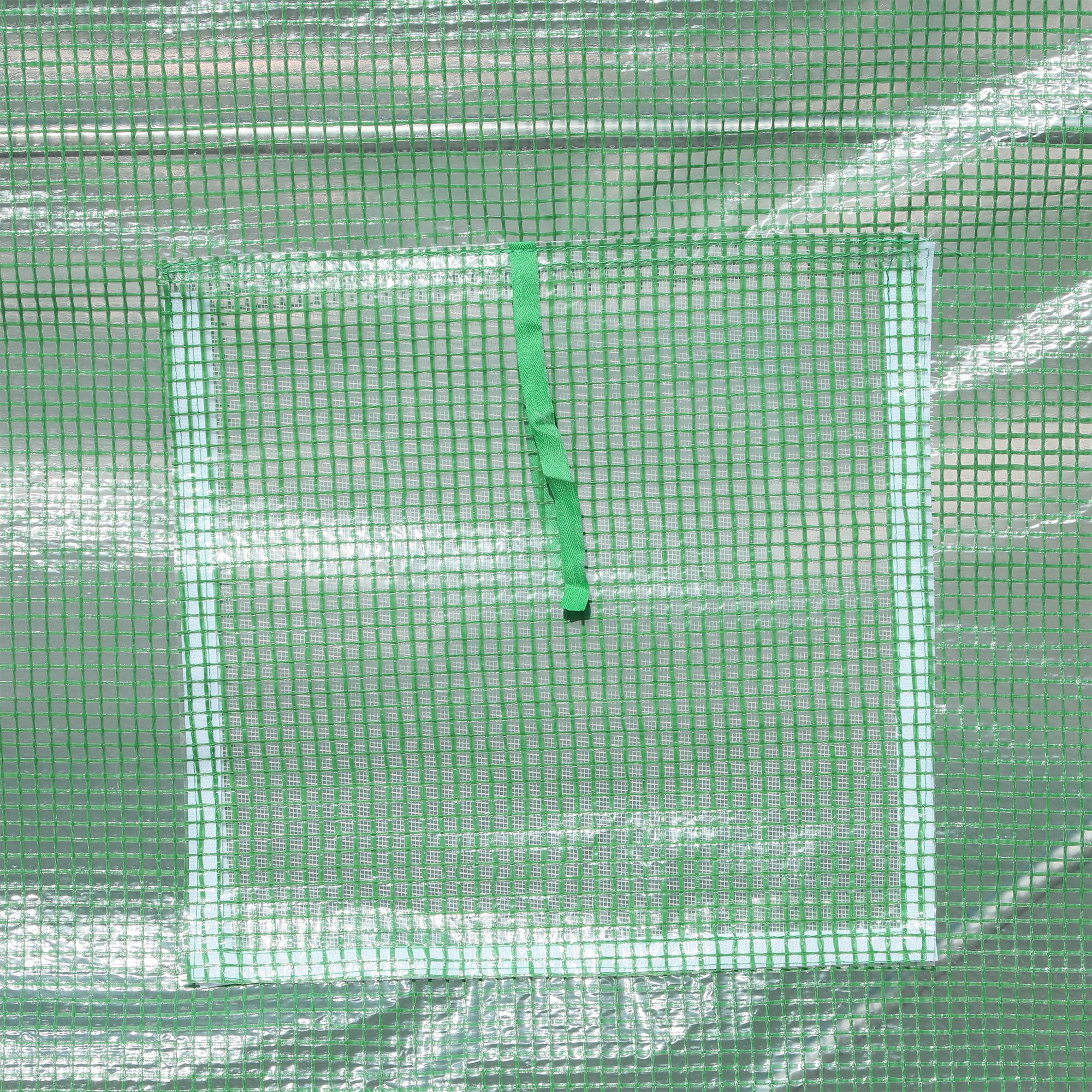 Siltumnīca ar durvīm un 8 logiem, 500 x 200 x 205 cm, zaļa - Image 9