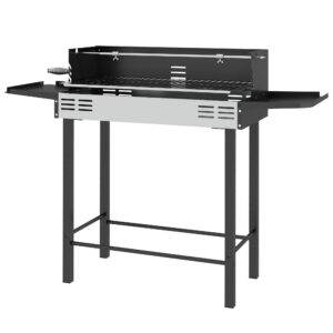 Söegrill pöörleva vardaga, must, 118 x 32 x 90 cm