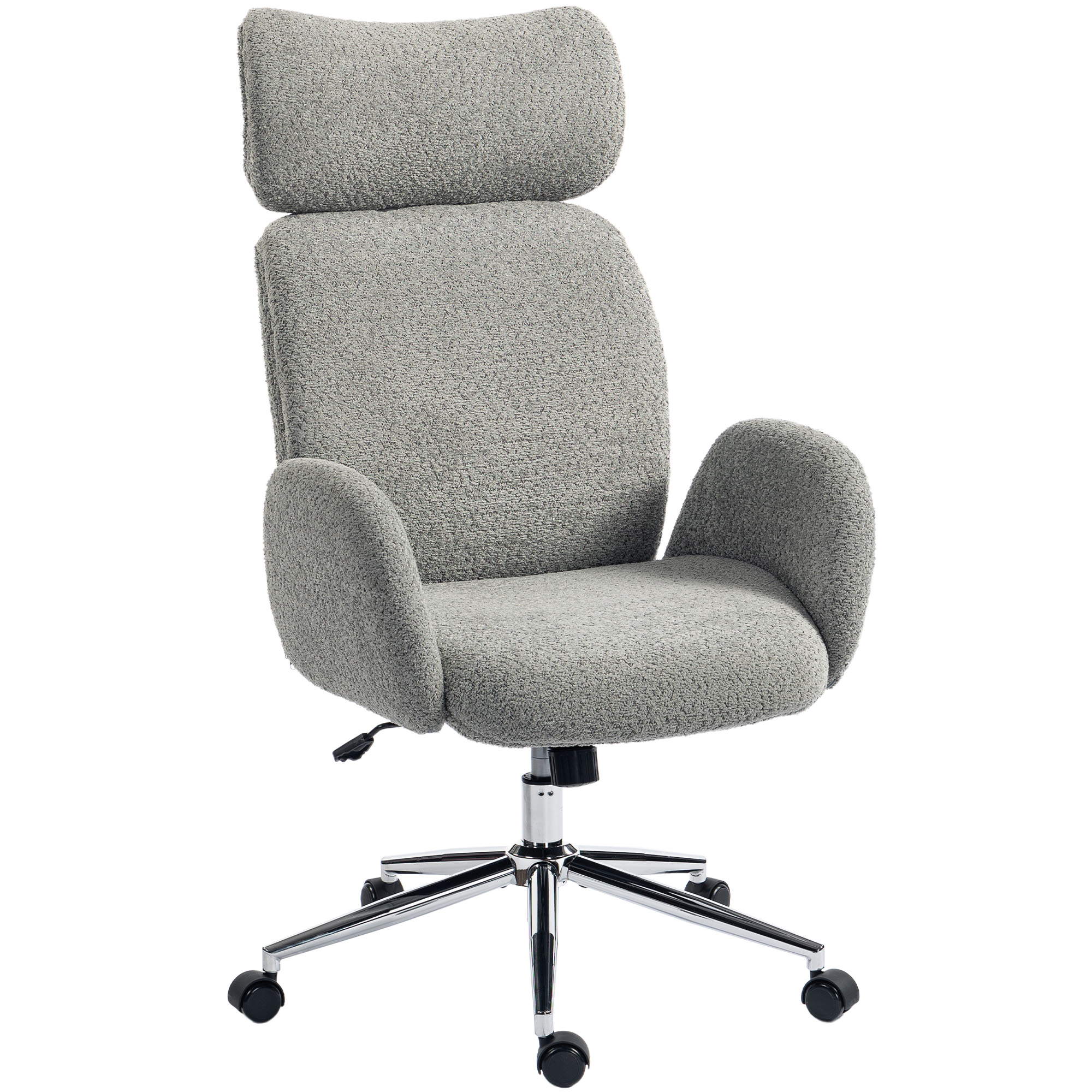 Reguleeritav peatoega bürootool, tumehall, 65 x 75 x 115-123 cm