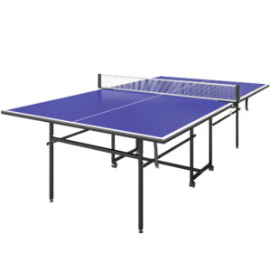 Kokkupandav liikuv lauatenniselaud, sinine, 274 x 152,5 x 76 cm, 2 reketit, 3 palli