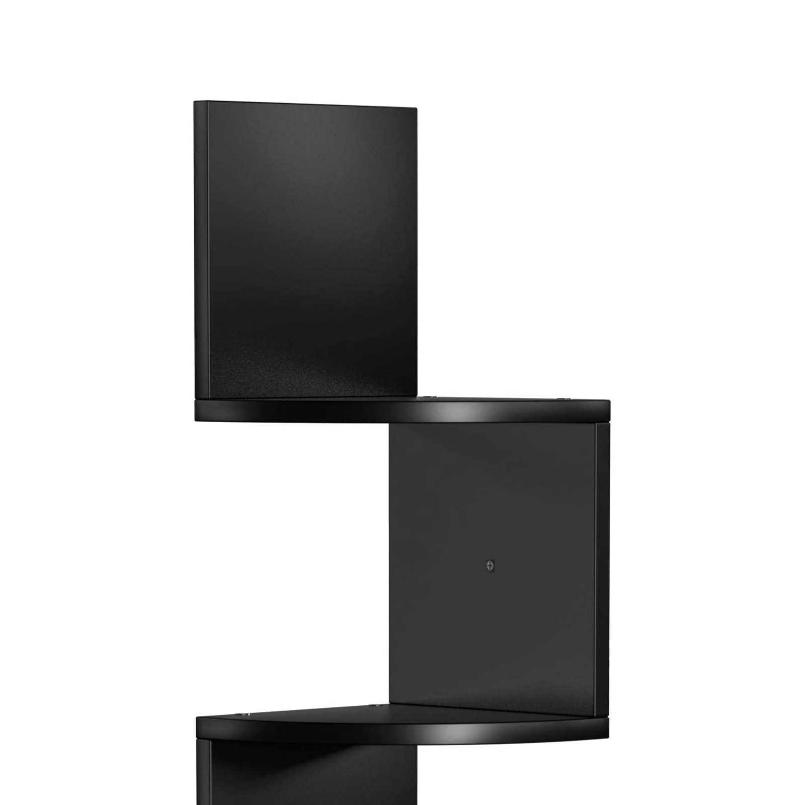 Seinään kiinnitettävä kulmahylly, 5 tasoa, siksak-muotoilu, musta, 20 x 20 x 127,5 cm - Image 5