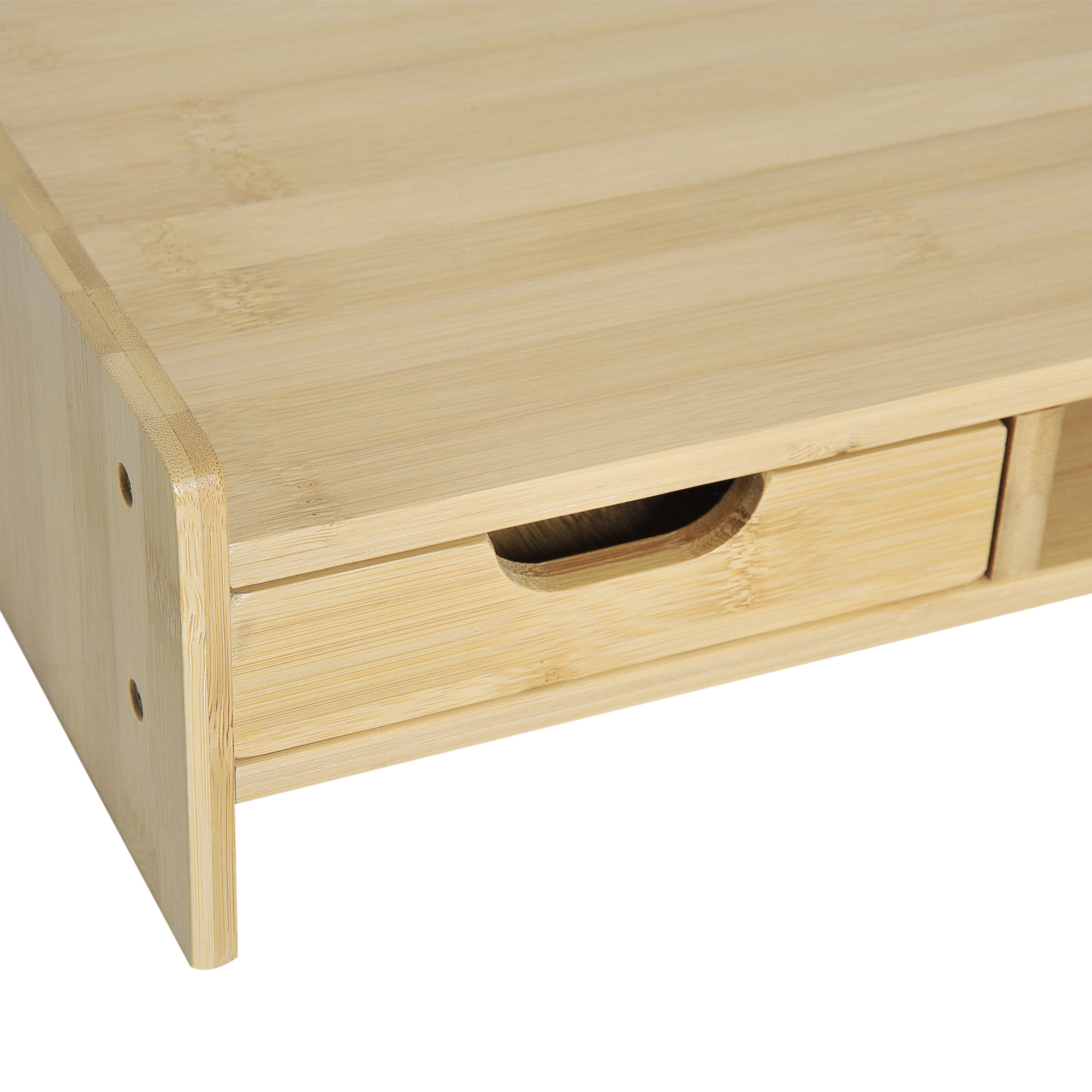 Näytönkoroke laatikolla, bambus, luonnollinen väri, 49 x 25,5 x 11,5 cm - Image 7