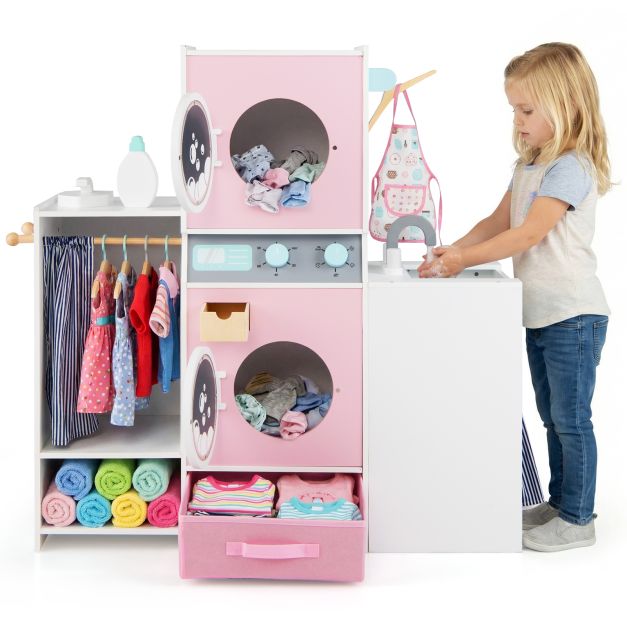 Laste pesumasina mängukomplekt roosa - Image 6