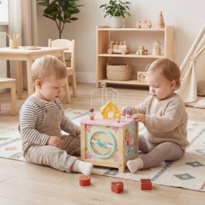 Puidust Montessori tegevuskubik 18+ kuud