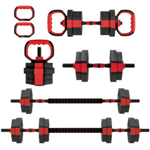 Reguleeritav hantlite komplekt 6-in-1, punane, 15 kg