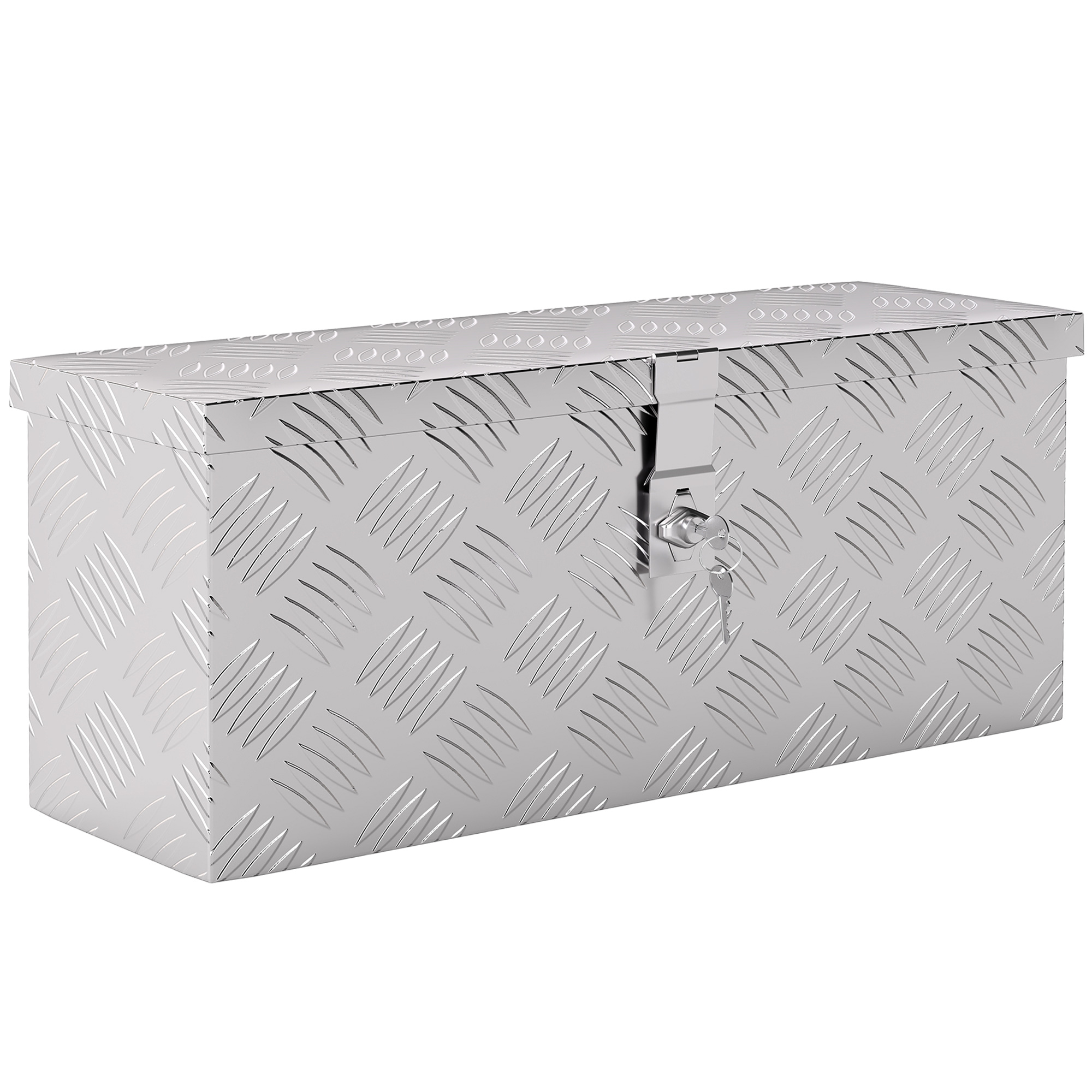 Lukittava alumiininen työkalulaatikko 2 avaimella, 50 × 15,5 × 20,5 cm