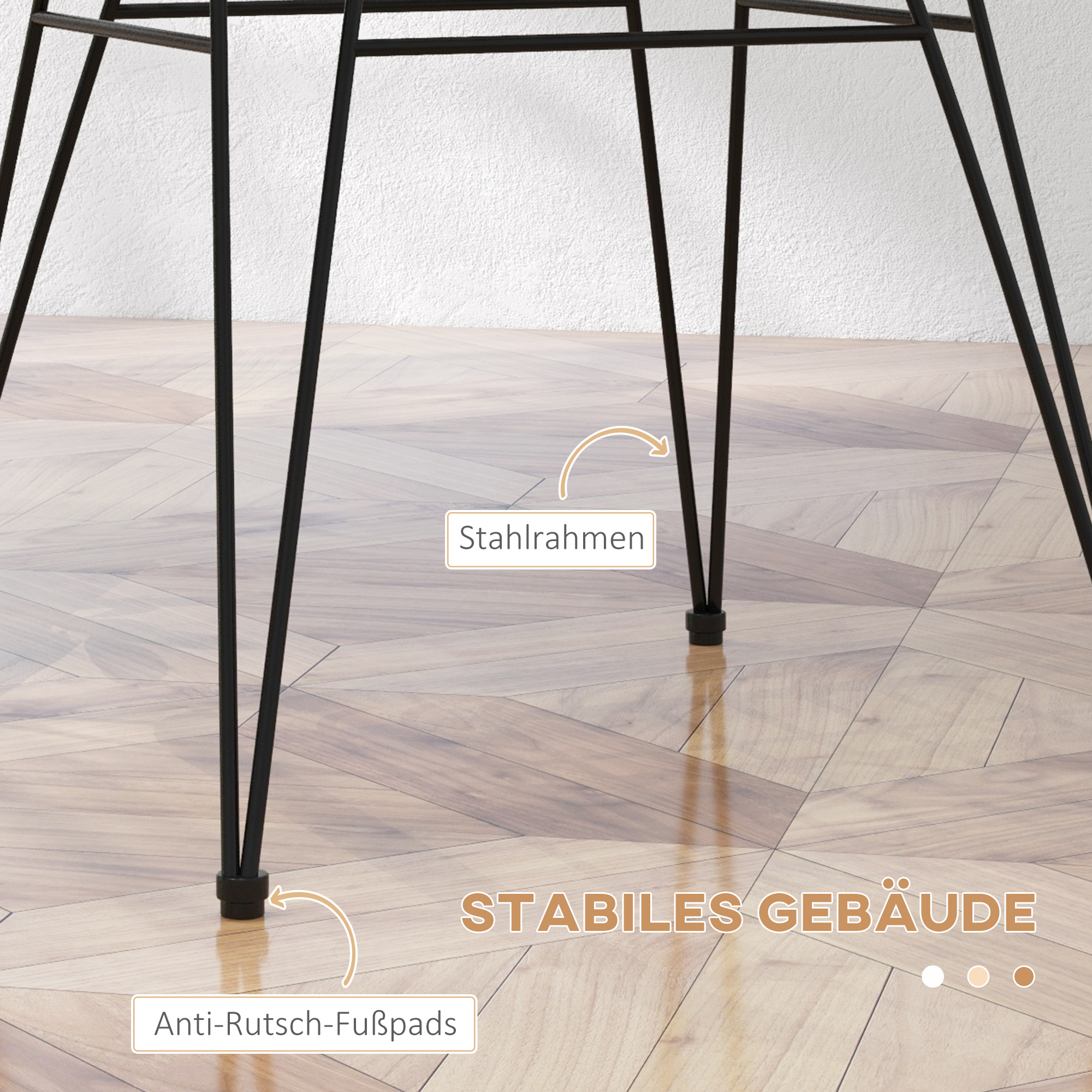 2 dalių valgomojo kėdžių rinkinys boho stiliaus, PE ratano, 56 x 60 x 79 cm, natūrali ir juoda - Image 6